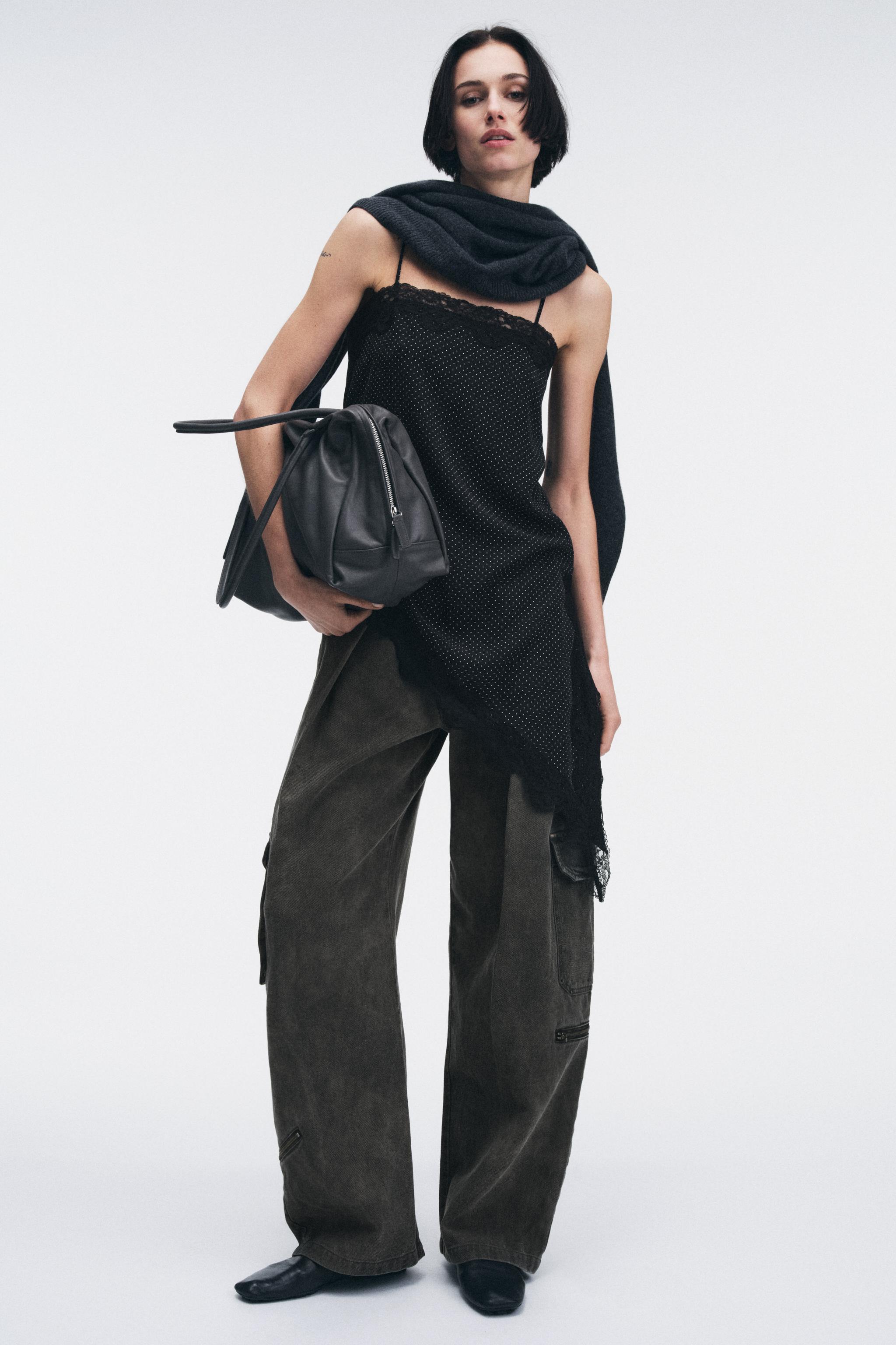 ASYMMETRIC POLKA DOT TOP ZW COLLECTION